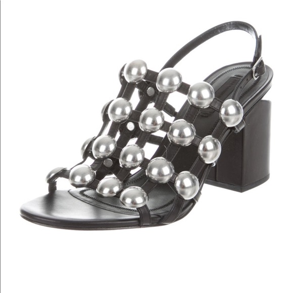 Alexander Wang Leather Cage Sandals - Picture 2 of 8
